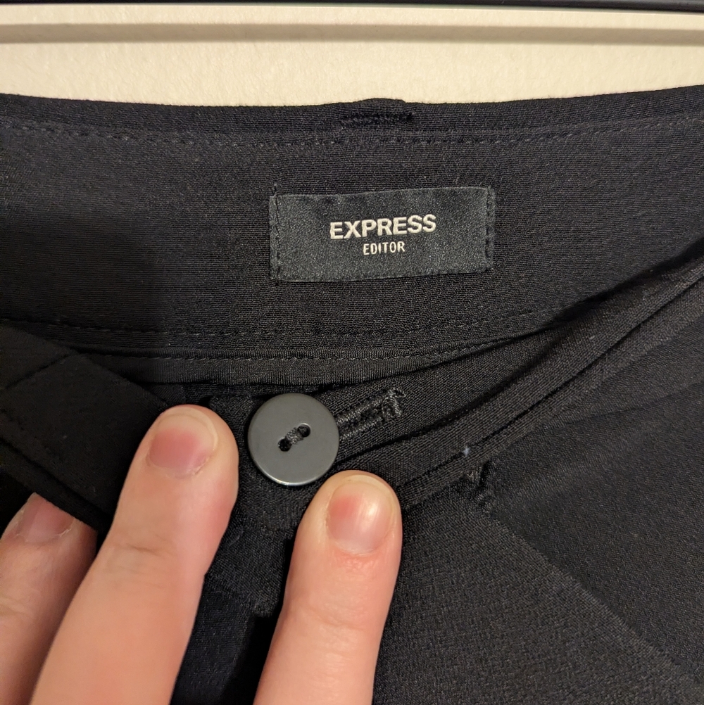 Express Editor Studio Stretch Twill Mid Rise Wide Leg Pant - Picture 8 of 11